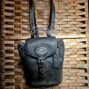 Coach Amelia Leather Convertible Backpack In Black/Silver